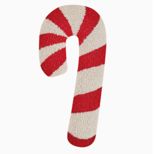 Shaped Candy Cane Hook Pillow