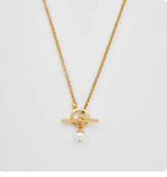 Plain Gold Toggle Necklace