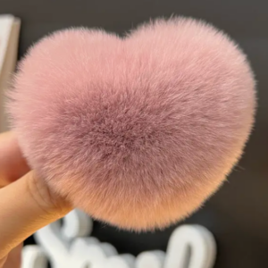 Sweet Heart Furry Hair Clips