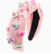 Heart Candy Pink Knotted Headband
