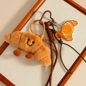 Plush Croissant Keychain