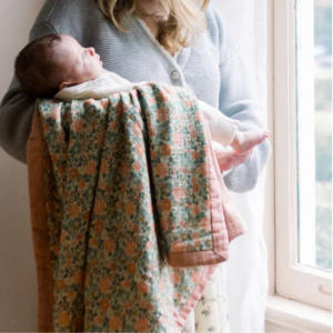 Lucie Floral Muslin Blanket