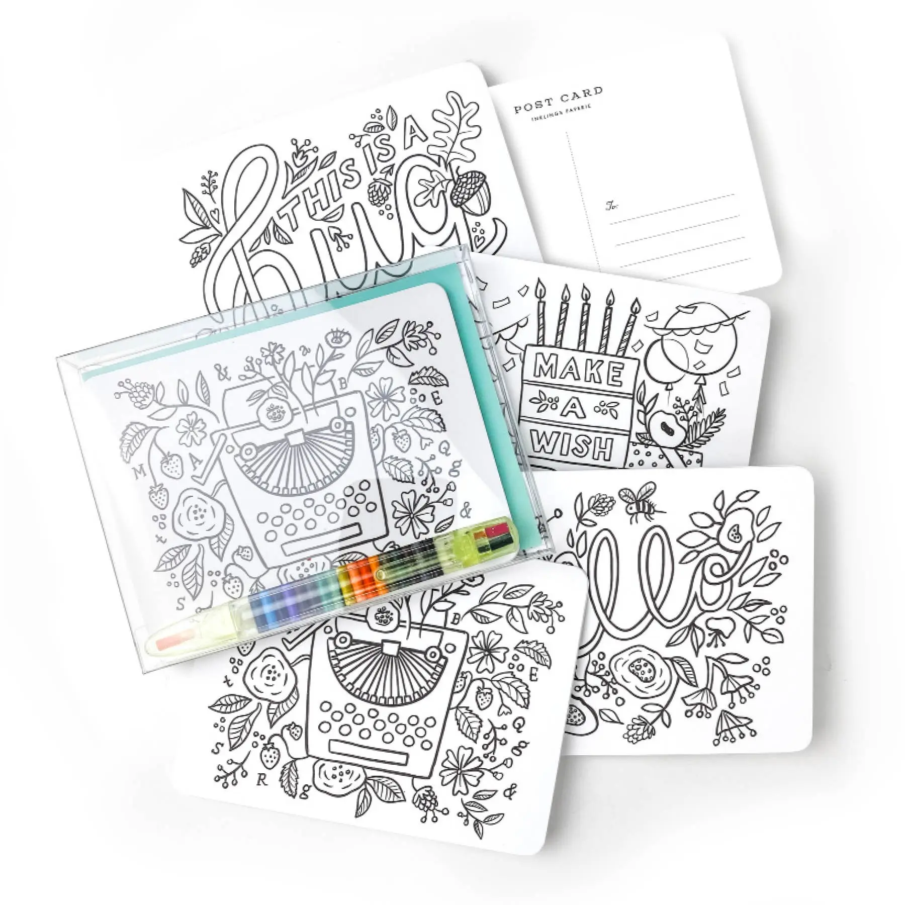 Color-In Postcard Kit