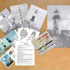 Multi-Canvas Art Kit - Lighthouses