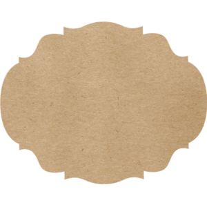 Die-Cut Kraft French Frame Placemat