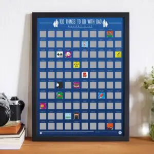 100 Things to Do With Dad Scratch Off Poster
