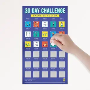 30 Day Exercise Scratch Off Poster