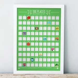 100 Places Bucket List Scratch Off Poster