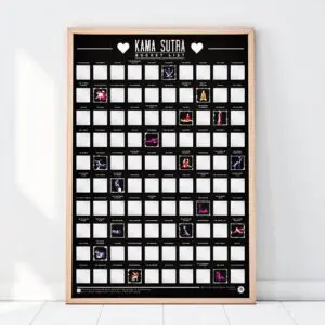 100 Kama Sutra Bucket List Scratch Off Poster