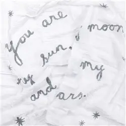Organic Cotton Baby Swaddle - My Sun, My Moon