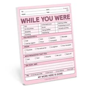 While You Were Note Pad