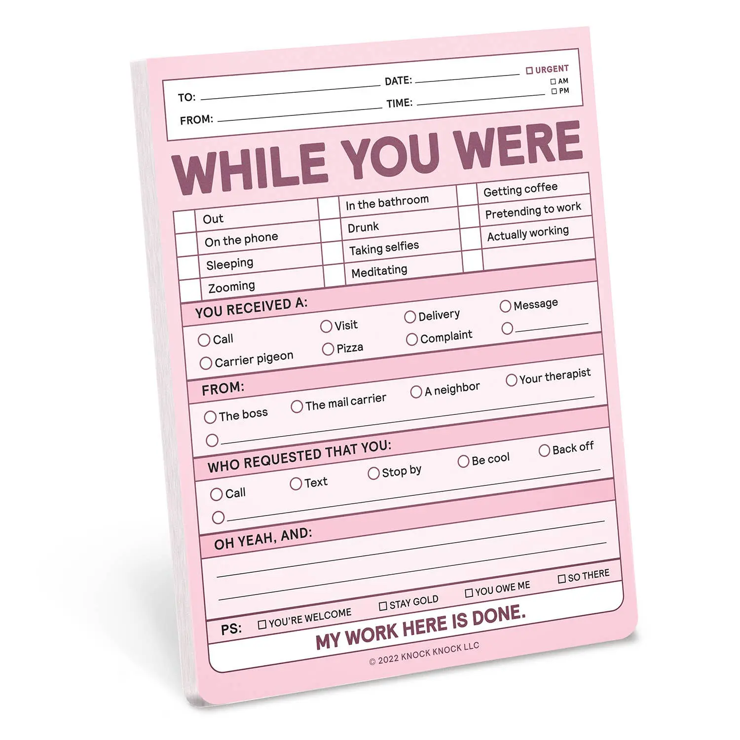 While You Were Note Pad