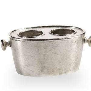 Raw Aluminum Two Bottle Wine Holder