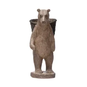 Bear with Basket Resin