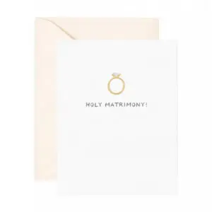 Holy Matrimony Wedding Card