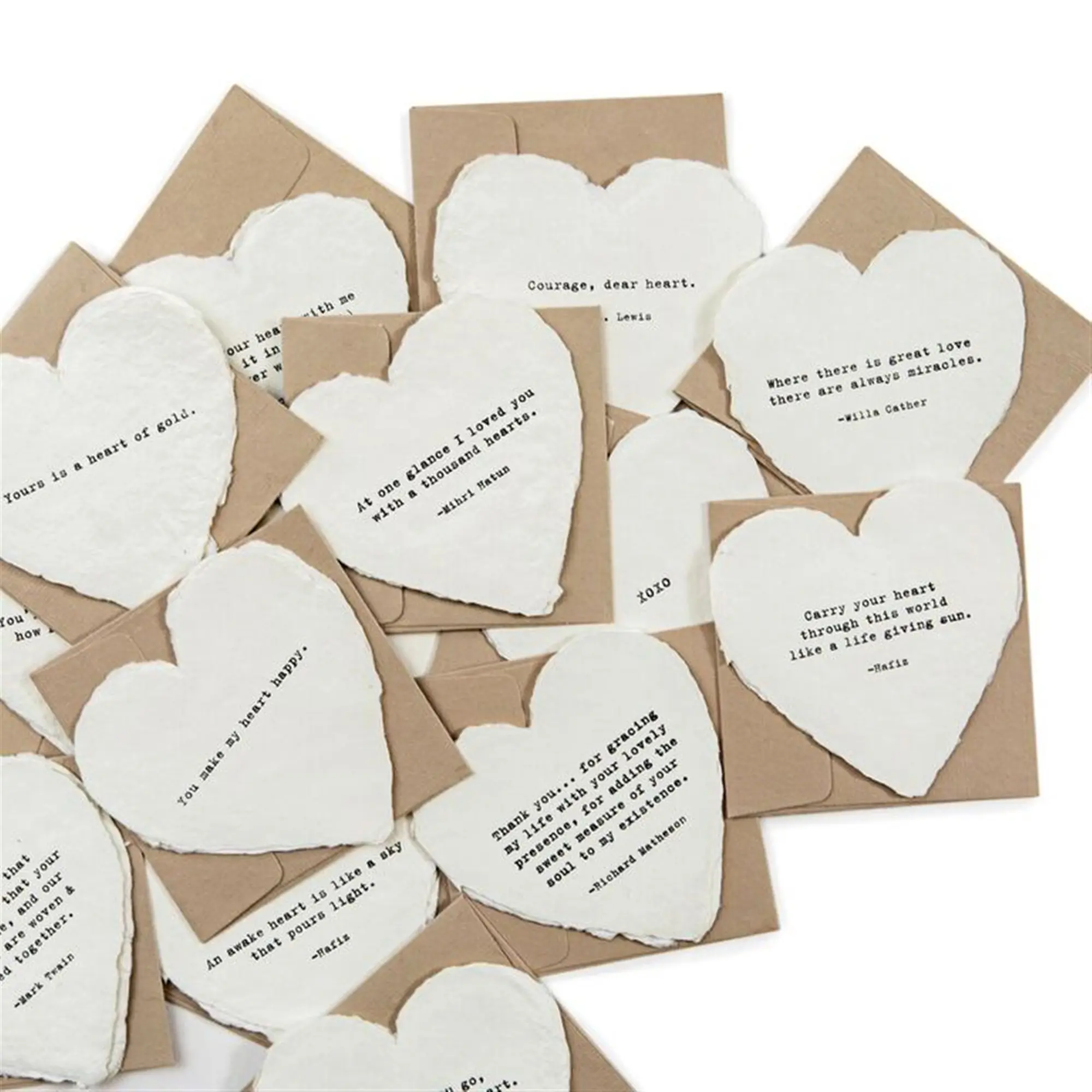 Mini Deckled Heart Card w/Envelope