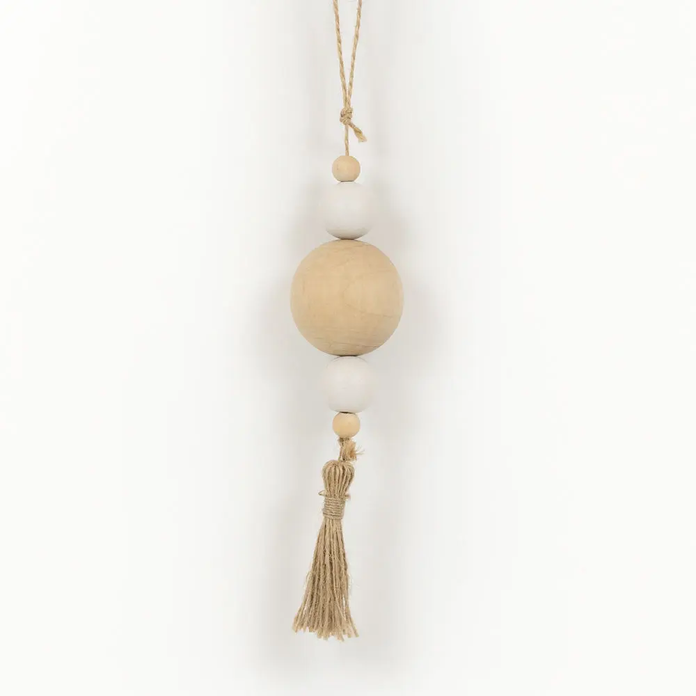 Wooden Bead Tassel Ornament