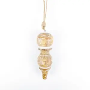 Mango Wood Icicle Ornament - Small