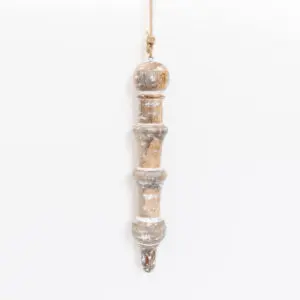 Mango Wood Icicle Ornament - Large