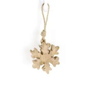 Mango Wood Snowflake Ornament