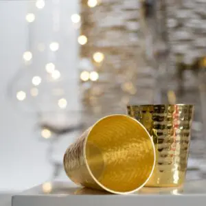Hammered Gold Shot Glasses
