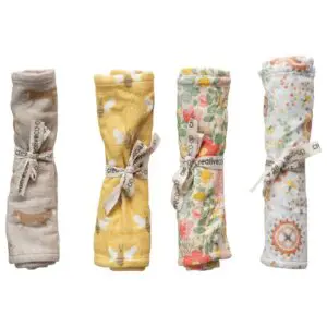 Cotton Baby Burp Cloth, 4 Patterns to Choose From