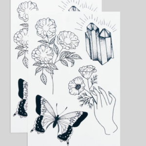Earthly Gems Tattoo Sheet, Set of 2
