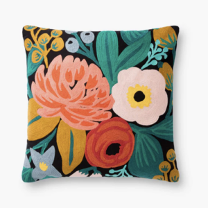 Embroidered Bold Flower Pillow