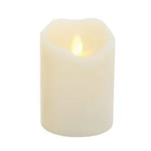 Flameless LED Wax Pillar Candle, 6"