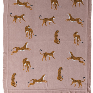 Knit Cheetah Throw Blanket