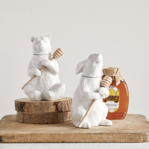 Bear Honey Pot with Honey Dipper