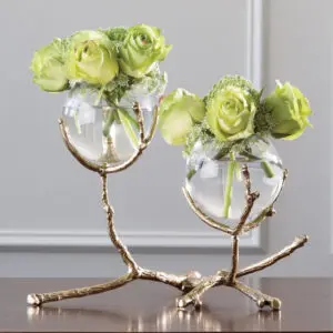 Brass Twig Vase Holder
