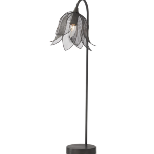 Black Mesh Tulip LED Lamp