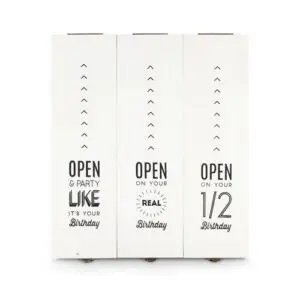3-Bottle Wood Birthday Wine Box