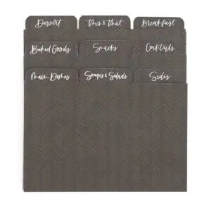 Dark Herringbone Recipe Dividers