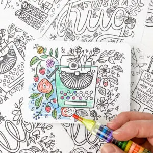 Color-In Postcard Kit