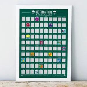 100 Things To Do Bucket List Scratch Off Poster