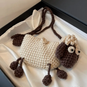 Crochet Lamb Shoulder Bag