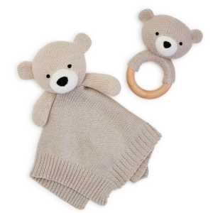 Bear Snuggle and Rattle Set