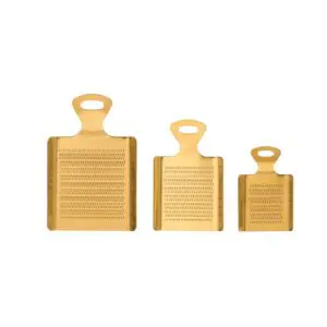 Stainless Steel Grater Gold Finish - Set of 3