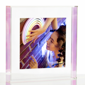 8 x 8 Rainbow Floating Photo Frame
