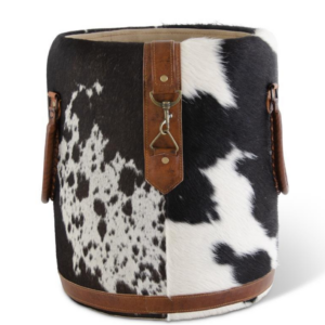 Cow Hide Basket