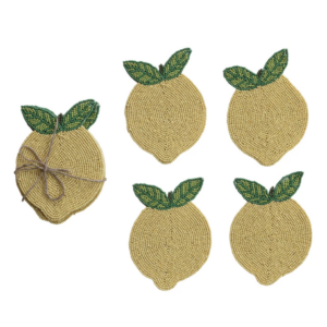 Beaded Lemon Coasters