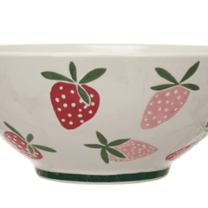 Strawberry Stoneware Bowl