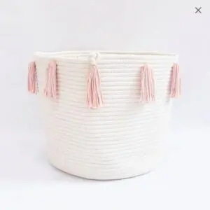 Tassel Basket - Blush