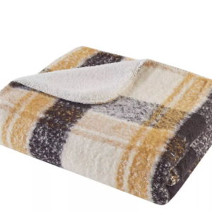 Faux Mohair to Sherpa Throw