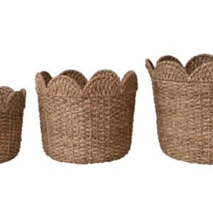 Braided Basket with Scalloped Edge