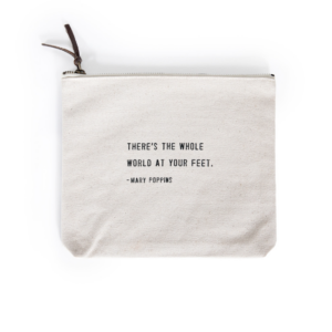 Canvas Zip Pouch w/ Quote