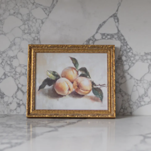 8 x 10 Watercolor Peach Framed Art