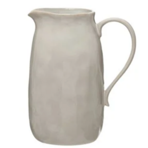 96oz Cream Stoneware Pitcher